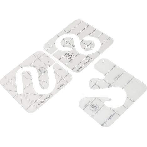 Lot de 3 gabarits de quilting en acrylique transparent et résistant, idéaux pour le quilting à main levée et le quilting DIY. (1/5)