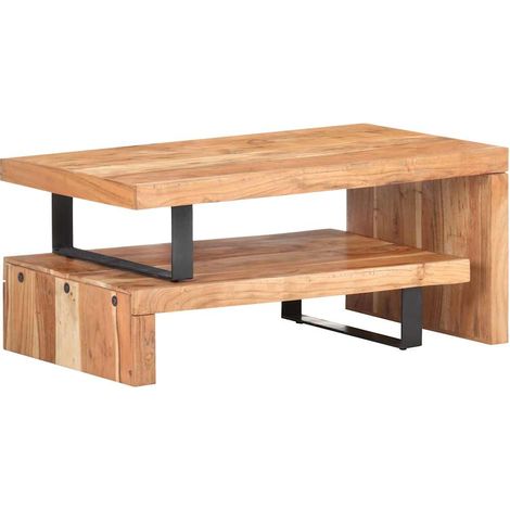 Maison Exclusive - Set Tavolini da Salotto 2 pz in Legno Massello di Acacia (1/5)