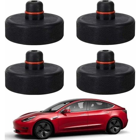 Jack Pad Bloc, Tesla Model 3 Bloc en Caoutchouc, Cric Tampon Hydraulique Crics de Levage Protéger Le Bas de Caisse Lors du Levage de la Voiture pour Tesla Model 3,(4pcs) (1/5)