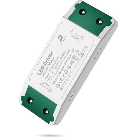 Transformateur LED 24V 30W 1.25A Transfo à Tension Constante Alimentation 220V à 24V Conducteur pour 24 Volt G4 MR16 GU5.3 MR11GU4 Ampoules et Bande Lumineuse (1/5)