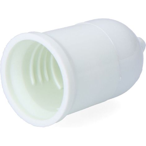 Portalámparas obra con colgante e27, 4 a 250 v, blanco, ø35 x 60 mm (retractilado)