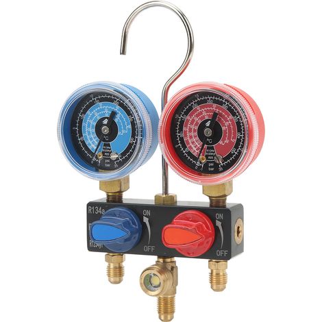 Manomètre de charge G1/4 à fenêtre agrandie, détachable, pour diagnostic climatisation R22 R134a R1234yf (1/5)