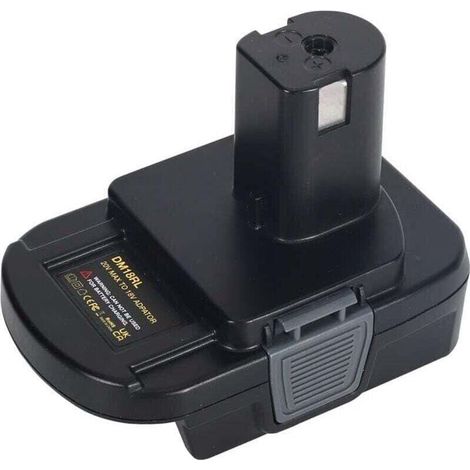Adaptateur de Batterie DM18RL pour Ryobi 18V Outils électriques à Batterie au Lithium, converti avec dewalt ou Milwaukee (1/4)