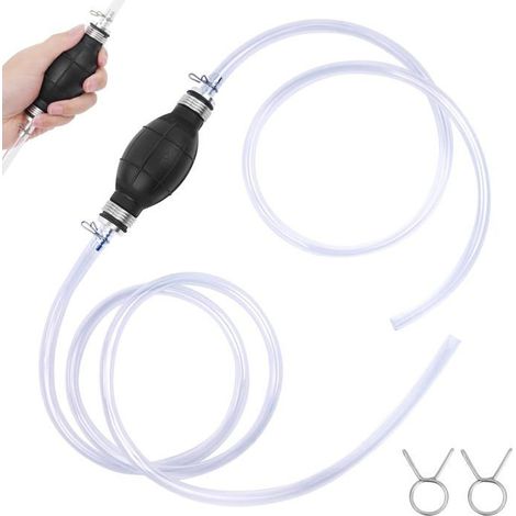 Ecleanfy - Pompe manuelle siphon - AIMOONSA - 10 mm - Tuyaux 1,2 m & 0,8 m - Sphère caoutchouc - Tuyau PVC flexible (1/5)
