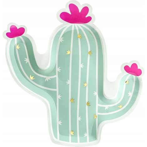 Plato de cactus, surtido, 23x24cm, 6 piezas. (1/5)