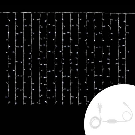 Tenda luminosa 2 metri 160 MaxiLed Reflex Professionale Bianco Freddo fisso e intermittente prolungabile altezza 160cm da esterno Wisdom (1/4)