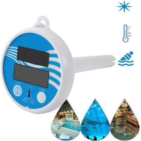 Thermomètre Piscine Solaire,Thermomètre Numérique à énergie Solaire étang Sans Fil Piscine Flottante LCD Thermomètre de Piscine Thermomètre Solaire Thermomètre Flottant (1/5)