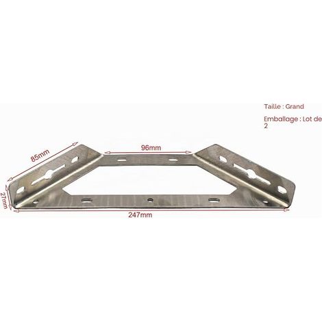 304 Supports d'angle en acier inoxydable multi-fonction pour plateau, grande taille (1/4)