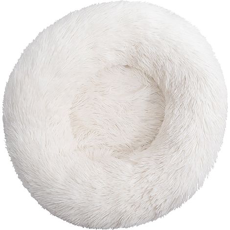 Lit Pour Chat - Coussin Ronde En Peluche Douce Avec Fond Imperméable - Pour Intérieur - 50x50 cm - 1 Pièce (1/4)