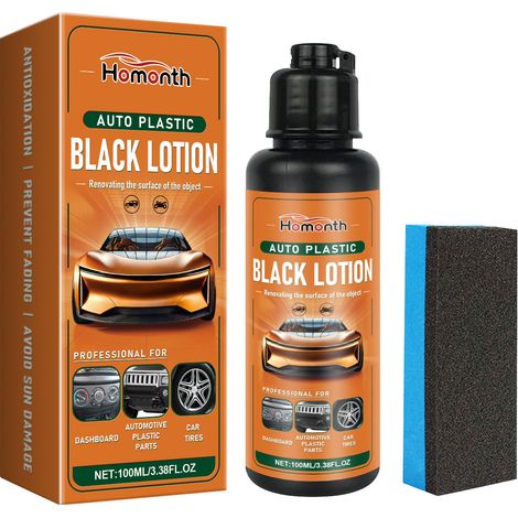 Rénovateur plastique automobile Nettoyage taches brillance noire accessoires intérieurs (1/4)