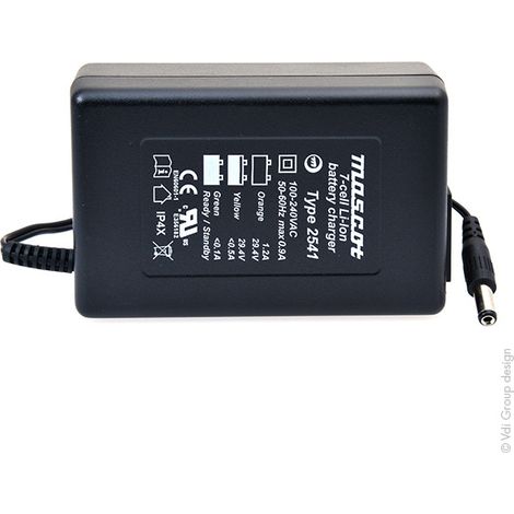 Mascot - Chargeur lithium-ion Mascot 2541LI 7S 29.4V/ 1.2A 230V - Sortie 5.5 x 2.1mm
