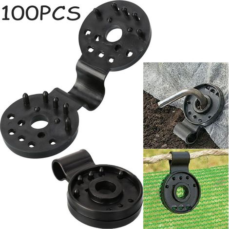 Clip Plastique Pour Toile D'Ombrage - Fixation Rapide Par Pince - Compatible Filet Ombrage Et Bâche De Jardin - 100 Pièces (1/5)