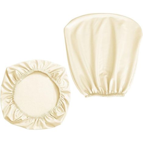 Housse de chaise de bureau en PU housse de fauteuil extensible amovible chaise pivotante protecteur étanche à l'huile pour banquet maison, beige (1/5)
