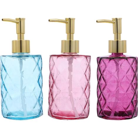 Ensemble de 3 flacons distributeurs de savon liquide rechargeables-AquaForge (1/5)