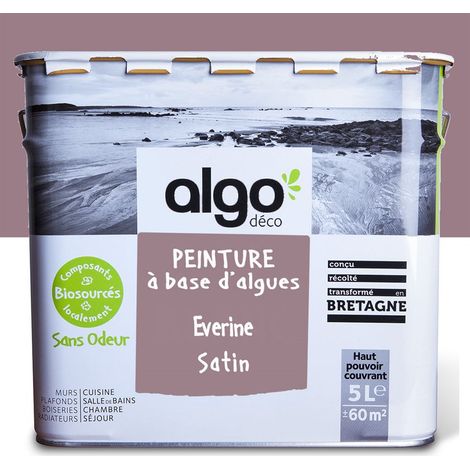 Peinture écologique Algo - Satin - Violet Everine - 5L (1/5)