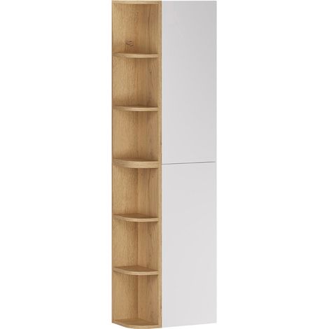 Colonne murale niches arrondies Oria Blanc mat (1/5)