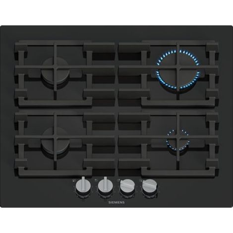 Placa de gas de 60 cm con 4 quemadores, 8000 W, negra - EP6A6PI40 - Siemens -