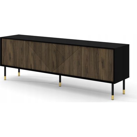 Meuble TV 180x40x61 cm meuble Hi-fi luxueux sur pied couleur noix WODUN (1/5)