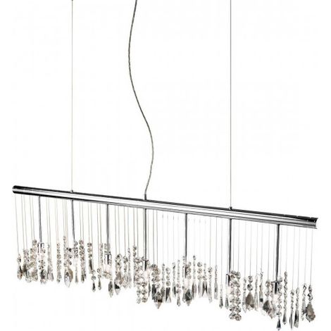 Kolarz STRETTA - Lampe à Suspension Designer Crystal Straight Chrome Poli, 7x G9 (1/3)