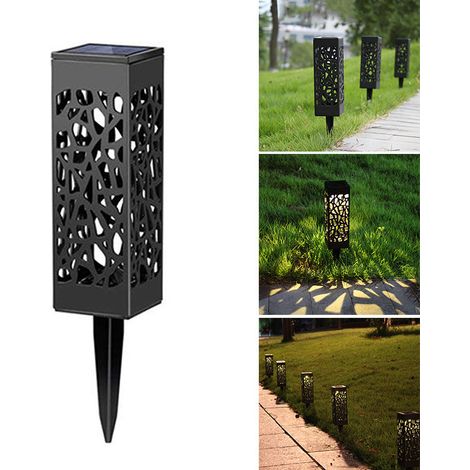 Lampes solaires de jardin étanches à LED creuses pour extérieur, éclairage d'ombre et éclairage d'ombre. (1/4)