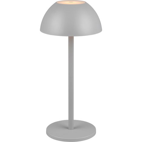 Trio Lighting Lámpara de Sobremesa LED para Exterior RICARDO Batería Recargable USB-C 1,7W 240lm 3000K IP54 Gris (1/3)