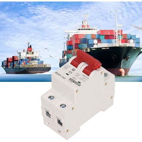 Disjoncteur miniature DZ47s-63Z C25 2P DC 1000V pour systèmes photovoltaïques solaires, 25A, avec rail DIN, capacité segmentée 6000A. (1/5)