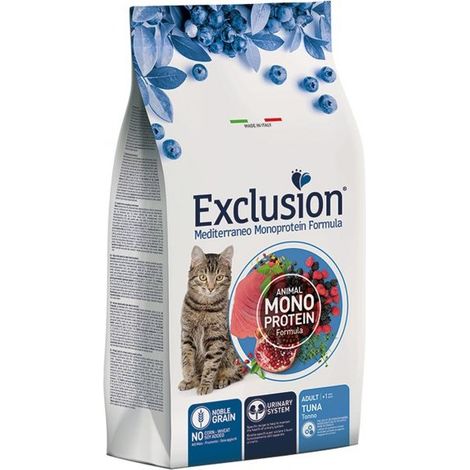 Exclusion Cat Mediterraneo Monoproteico Noble Grain Adult Tonno - Sacco 1,5 Kg -