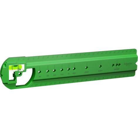 Schneider Electric – Gabarit de marquage et niveau à bulle 300 mm – Alignement horizontal et vertical – Compatible Multifix et Multifix Air – Vert (1/5)