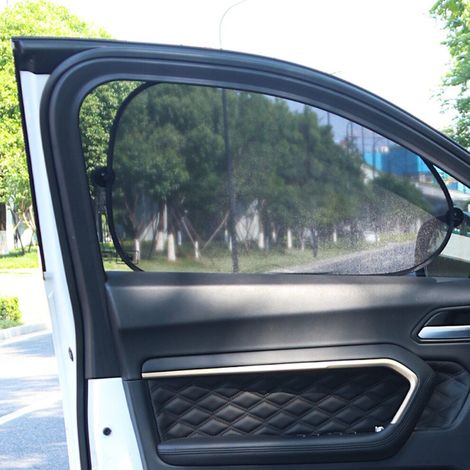 Geeignet für Sonnenschutzblenden an den Seitenfenstern von Autos, Nylon-Netzgewebe, schwarz, wärmeisolierend und sonnenschützend.