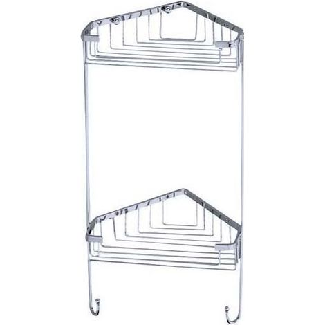 Corbeille d'angle - Hauteur : 460 mm - Profondeur : 170 mm - Largeur : 170 mm - Matériau : Inox - Décor : Chromé - TCASYSTEM