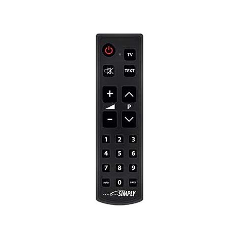 SOS Accessoire Télécommande SIMPLY pour TV programmation par code (grosses touch (1/4)