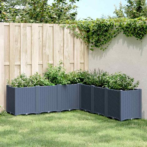 vidaXL Jardinière bleu gris 160x160x53 cm PP (1/5)