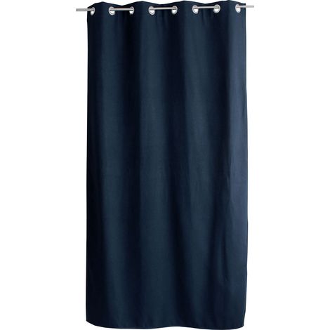 Rideau thermique FJORD 140 x 240 cm – Toile polyester – Doublure polaire noire - 140x240cm - Bleu marine (1/4)