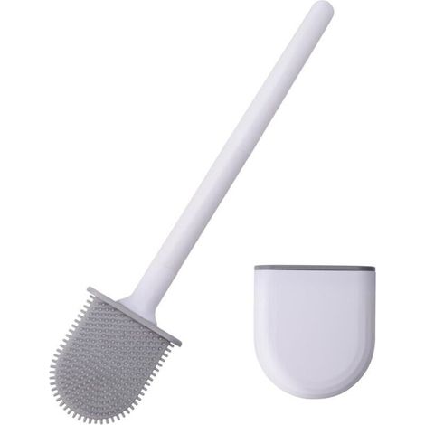 Brosse WC murale en silicone, anti-roulis et anti-goutte, idéale pour les caravanes et camping-cars.