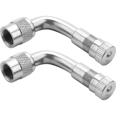 Adaptateur d'extension de valve de pneu à angle de 90 degrés pour chambre à air de voiture, moto et vélo (lot de 2) (1/5)