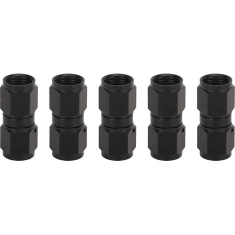 5 raccords d'adaptateur femelle droit pivotant noir en alliage d'aluminium 6AN pour extrémité de tuyau (1/5)