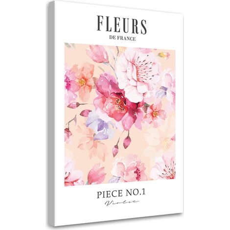 Tableau sur toile Fleurs en France 60x90 (1/5)