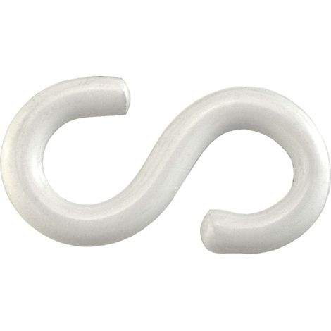 CONNEX - 4 GANCI A S APERTI IN PLASTICA BIANCA 3,8X25