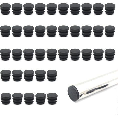 40 Pièces 16mm Embouts en plastique pour pieds de meubles Embouts en plastique pour tubes ronds pour pieds de tables de chaises, meubles (1/5)