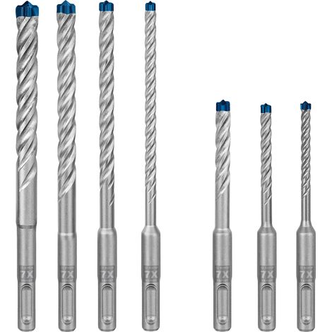Bosch EXPERT SDS plus-7X Hammer Drill Bit Set 5/6/6/8/8/10/12mm 7-pc 2608900195