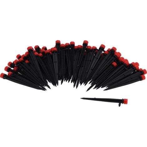 Lot 200 goutteurs réglables 360° 8 trous, système d'arrosage goutte à goutte pour tuyau 4/7 mm, débit d'eau ajustable, irrigation jardin (1/5)