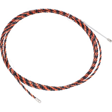 Corde en acier inoxydable double brin rouge et noir 5m, câble gainé pour ascenseur et grue à tour (1/5)