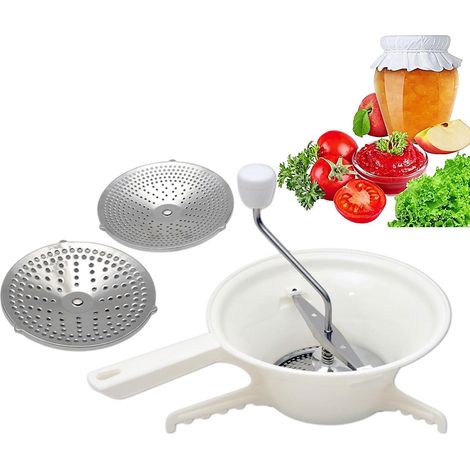 Passiermühle für Kartoffelpüree, Saucenbereiter 3 austauschbare, rotierende Scheiben, für Kartoffelpüree und Kompott (1/5)