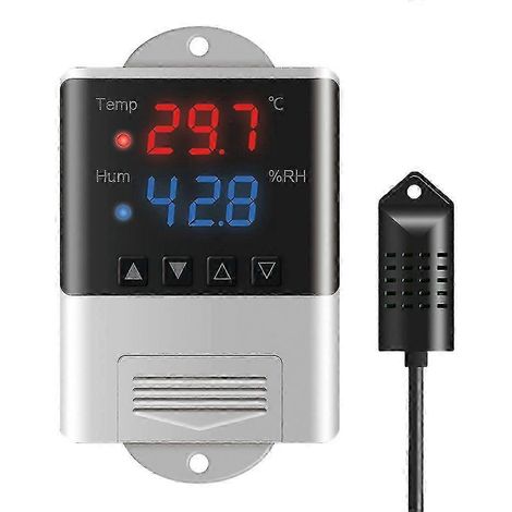 Contrôleur de température et d'humidité, thermostat, hygrostat, 110 V CA (1/4)