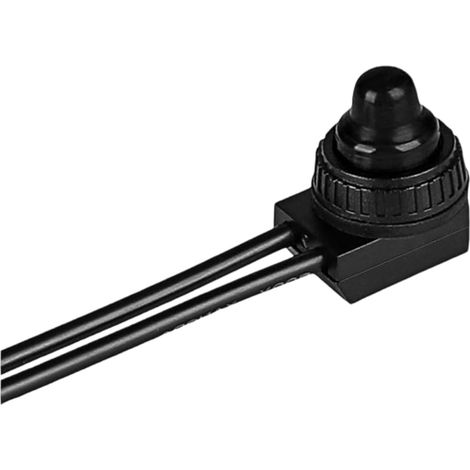Interrupteurs marche / arrêt pour éclairage, interrupteurs à bouton-poussoir, coque en plastique, interrupteurs à verrouillage automatique étanches avec fils, interrupteurs à verrouillage automatique, (1/5)