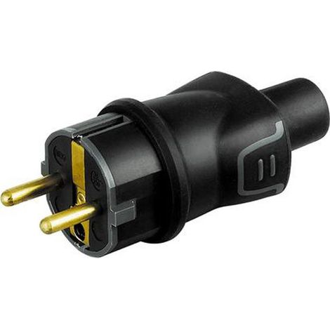 Spina schuko in caucciu ip45