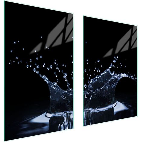 GLASSCHUTZPLATTE FÜR KÜCHE 65x52 WASSER