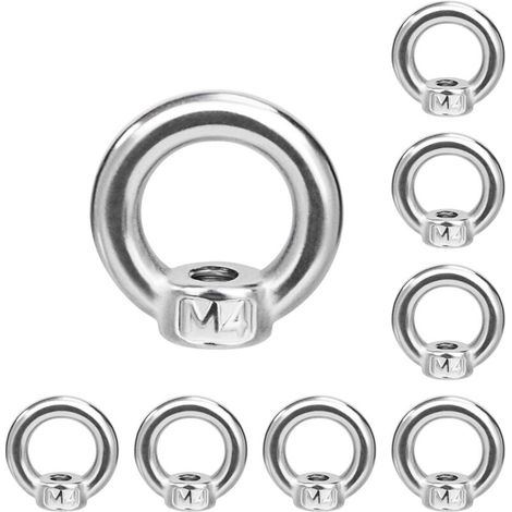 M4-Ösenmuttern aus Edelstahl 304 – 8er-Pack für Hebezeuge und sichere Befestigungen