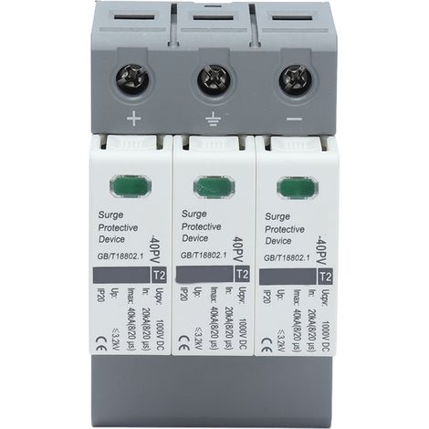 Parafoudre triphasé 3P 20-40KA 1000VDC pour système DC, protection contre les surtensions basse tension (1/5)