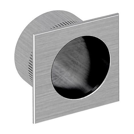 Tire-doigt carré 28 mm pour porte coulissante, acier finition satiné
